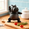 thumbnail image 4 of Yoga Master Hippo Statue, Resin Decor, Whimsical Desk Accessory, Humorous Gift, Home Office Ornament, Meditation Space Accent, Positive Message Decor, 1.97", 4 of 9