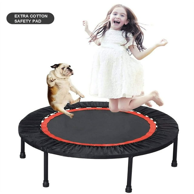 EASTIN Mini-Trampoline de 40” pour Usage Intérieur et Extérieur Capacité de 300 lb pour Adultes et Enfants Noir