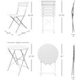 thumbnail image 2 of Simenmax Steel Patio Bistro Set, Folding Outdoor Patio Furniture Sets, 3 Piece Patio Set of Foldable Patio Table and Chairs, 2 of 6