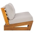 thumbnail image 4 of Safavieh Lynn Wood Outdoor Sofa, Natural/Light Gray, 4 of 11