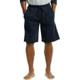 thumbnail image 1 of Men's Cotton Knitted Pajama Shorts Comfortable Sleep Shorts Lounge Pajama Bottoms with Pockets, Navy S, 1 Pack, 1 of 4