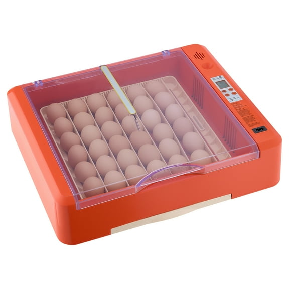 KFFKFF Temperature and Humidity Control LED Candler, Egg Incubator with Automatic Turner ABS & PET, 18.9 x 16.54 x 5.12 in