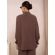 thumbnail image 4 of Conjuntos Casuales de Mujer para Estar en Casa, Camisas de Larga con Botones y Pantalones de Pierna , Chándal Marrón Oscuro L, 4 of 9