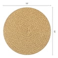 thumbnail image 6 of Round Placemats Set of 6 Woven Placemats for Home and Kitchen Indoor Table Mat Wipe Clean Yellow Brown 15inch, 6 of 6