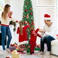 thumbnail image 4 of Gymax 8 FT Fiber Optic Artificial Christmas Tree Slim Pencil Xmas Tree w/ Colorful Lights & 889 Branch Tips, 4 of 10