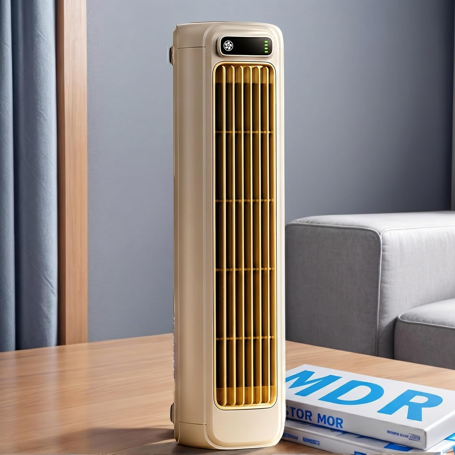2026 New Summer Portable Air Conditioner Fan,Ultra-Fast Cooling Technology, 3-Speed Powerful Airflow,LED Touch Control,USB Rechargeable Personal AC Fan for Bedroom,Office,Home (Grey)