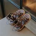 thumbnail image 4 of Otqutp Holiday Toddler Girls Footwear Girls Summer Solid Color Fashion Roman Shoes Sandals Vintage Sandal Boots for 4 to 12 Years, 4 of 6