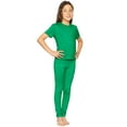 thumbnail image 2 of Stretch Is Comfort Girl's Short Sleeve Crew Neck and Leggings Set Kelly Green 16, 2 of 3
