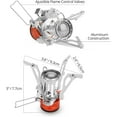 thumbnail image 4 of Backpacking Stove - Portable Camping Stove - Small Backpack Camp Single Burner for Propane Butane Isobutane Fuel Canister - Mini Pocket Rocket Jet Boiler for Hiking & Gas Cooking, 4 of 7