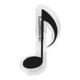 thumbnail image 2 of 4uds. Clips de papelería, Clips de notas musicales multicolores para cuaderno (negro), 2 uds., 2 of 2