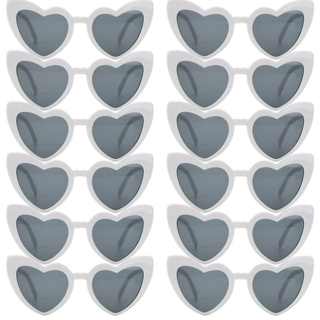 Gafas de sol Loanzeg para despedida de soltera en forma de corazón, 12 pares