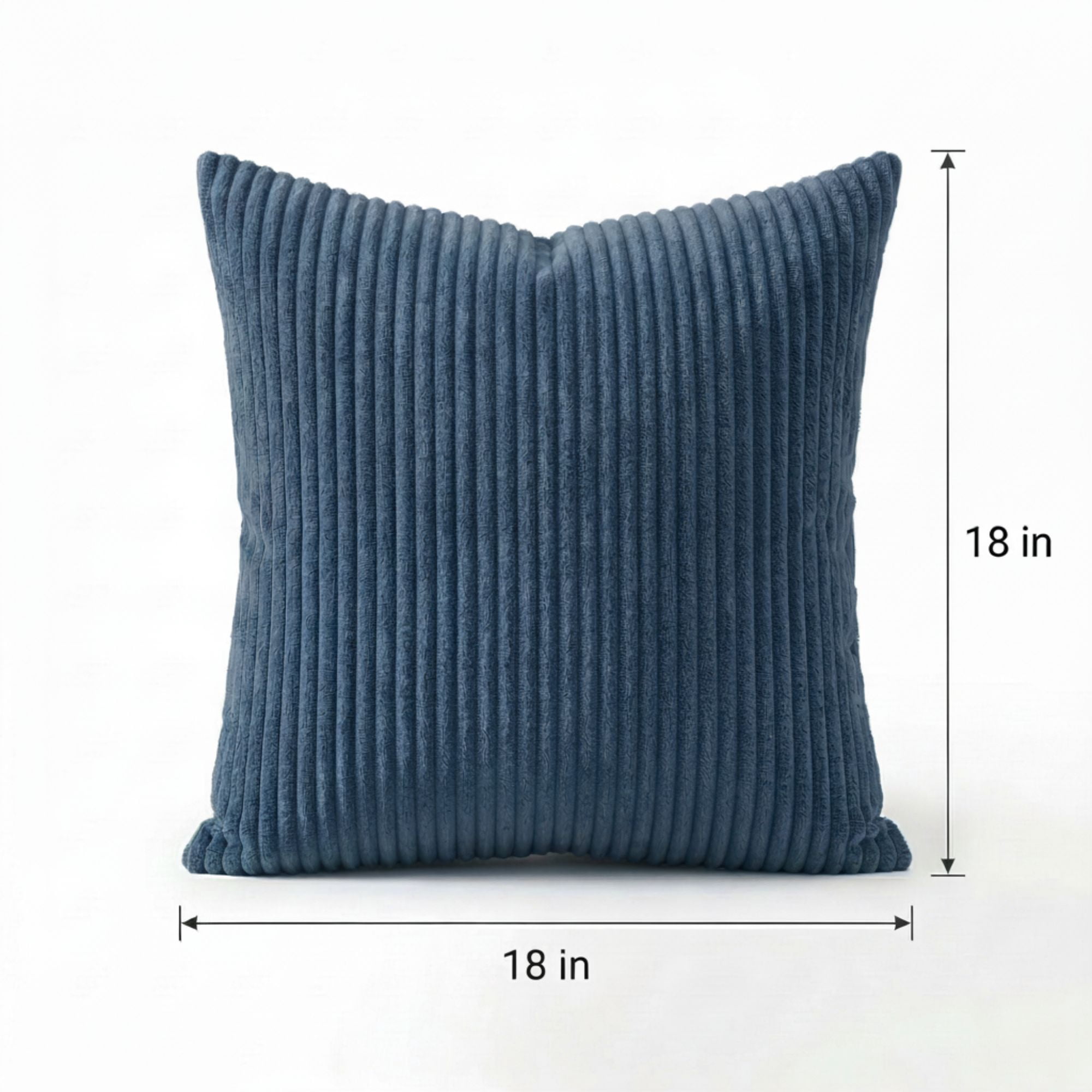 Decorative Throw Pillow Covers 18x18 Inch, Set of 4 Soft Corduroy Cushion Covers, Farmhouse Boho Neutral Pillow Cases for Couch, Sofa, Bed, Living Room