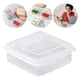 thumbnail image 4 of Fiudx Caja para Guardar Queso, Hermética, Conserva La Frescura, Apilable para Refrigerador, Multiusos para Mantequilla, Jengibre, Ajo y Especias de Cocina, Pp de Grado Alimenticio, 10 X 10 X 4,5 Cm, 4 of 6