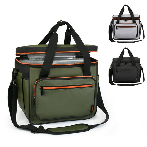 Tirrinia Leakproof Insulated Ice Cooler Bag - 24 Cans Large Capacity Portable , Polyester Collapsible Lunch Box ,Grocery Bags,Insulated Lunch Tote for Beach, Work, Trip