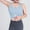 Sky Blue, variant on Women's Solid Color Sports Bra with Pockets - Yoga, Gym, Everyday Wear Navy 2XL