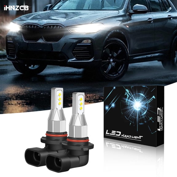 IHNZCB 9005 LED Headlight Light Bulbs 10000 Lumens Bright 6000K White Replacement Kit Pack of 2