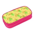 thumbnail image 3 of XMXY Math Pattern Large Capacity Pencil Case, Portable Pencil Bags with Compartments Zipper Pink, 3 of 7