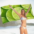 thumbnail image 5 of Kezqiaxn Summer Fruit Beach Towels 70x140cm Microfiber Lemon Beach Towel Super Lightweight Bath Towel Sandproof Beach Blanket Multi-Purpose Towel for Swimming Yoga Camping Pool, 5 of 9