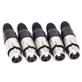 thumbnail image 1 of 40Pcs 3 Pin XLR Solder Type Connector 5 Male + 5 Female Plug Cable Connector Microphone Audio Socket, 1 of 5