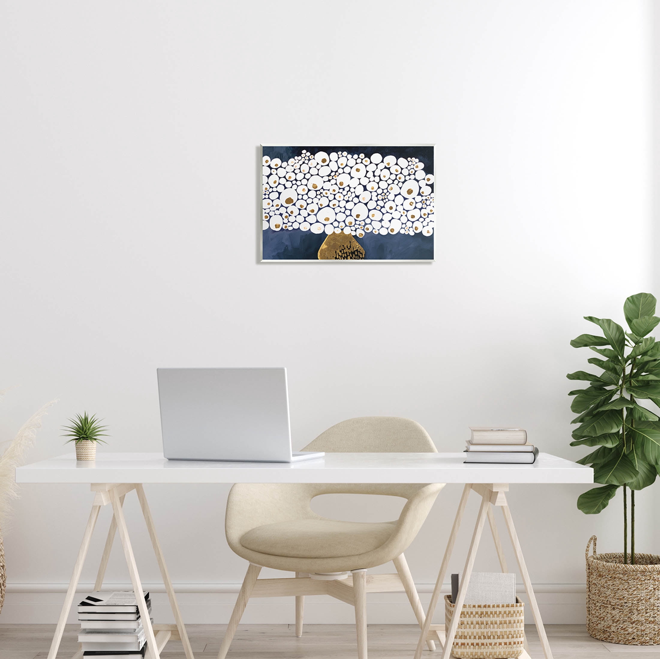Stupell Industries Modern Circle Shape Bouquet Graphic Art Unframed Art Print Wall Art, Design by Ruth Fromstein