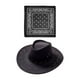 thumbnail image 4 of Sombrero de Vaquero Occidental Salvador con bandana Marrón oscuro, 4 of 10