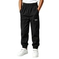 thumbnail image 5 of Nilvkv Boys Cargo Pants, Boys Solid Color Cuffed Joggers with Relaxed Fit Elastic Waist and Utility Pockets for Casual Wear Black 5-6 Years, 5 of 9