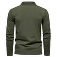 thumbnail image 4 of DDAPJ pyju Big and Tall Polos Shirts for Men Slim Fit Long Sleeve Golf Shirt Basic Solid Casual Work Shirts Lightweight Moisture Wicking Tennis Shirt Army Green XXL, 4 of 5