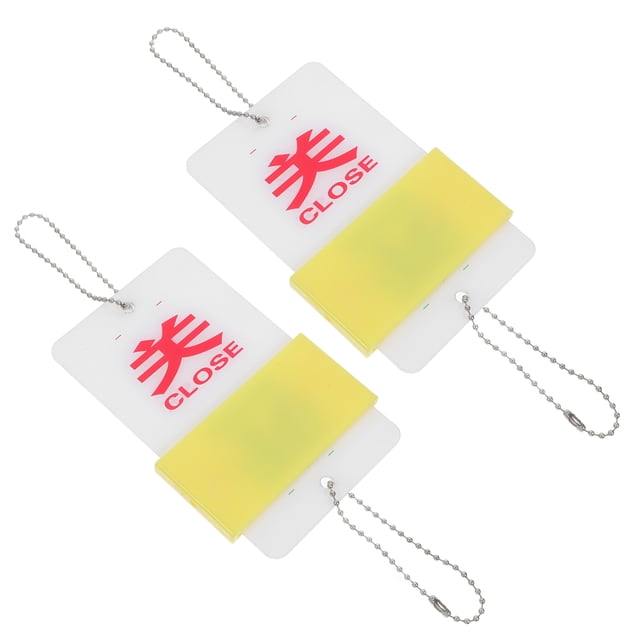 WEUVEB 2Pcs State Sign Board Acrylic Multi Colored Hanging Sign for Safety Management