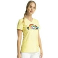 thumbnail image 4 of Tooniforms Scrubs Top For Women Shaped V-Neck Print TF772, L, Under The Rainbow, 4 of 6
