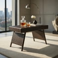 thumbnail image 5 of Yardi Yard Folding PE Rattan Side Coffee Table Patio Garden Furniture-Brown for Outside Patio, Square, 5 of 8