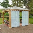 thumbnail image 5 of Sunicol Waterproof Transparent Patio Sheer Curtain for Outdoor Porch Yard, Divider Window Screening Gauze Home Décor for Lawn Cordless Panel Tap Top, 1 Panel, 5 of 8