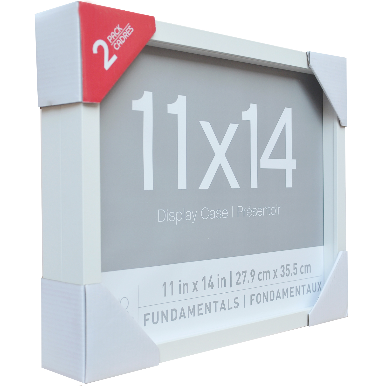 2 Pack Fundamentals 11" x 14" White Shadow Boxes by Studio Decor