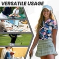 thumbnail image 7 of Binienty Palm Leaf Golf Shirt for Couple Comfortable Zipper Neck Moisture Wicking Couple Shirt for Workout Pickleball Running ,Short Sleeve Athletic Tops, 7 of 7