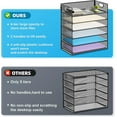 6 Tier Paper Organizer Letter Tray - Mesh Desk File Organizer with ...