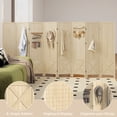 thumbnail image 4 of HOMCOM 4.7' 8 Panel Room Divider with Pegboard Display for Indoor, Natural, 4 of 10