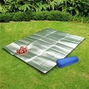 Chunhong Portable Outdoor Camping Sleeping Mat Seat Pad - Picnic Blanket Rug Waterproof Foldable Aluminum Foil Sleeping Mattress Beach Cushion BBQ Pad
