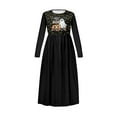thumbnail image 4 of DISNIMO Halloween Ghost Pumpkin Long Sleeve Dresses for Girls Long Sleeve Dresses Size 11-12 Dress with Pockets for Kids Dress Long Sleeve Lightweight Girls Fall Midi Dress with Sleeves, 4 of 7