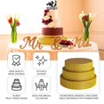 thumbnail image 4 of Efavormart Gold Round Metal Pedestal Cake Stand with Rhinestones, Cupcake Holder Dessert Table Display Centerpiece - 12", 4 of 11