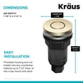 thumbnail image 4 of KRAUS Flat-Top Garbage Disposal Air Switch Button in Spot-Free Antique Champagne Bronze, 4 of 10