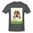 thumbnail image 4 of Bingfone Brown Bunny Men'S Loose Fit Short-Sleeve Pocket T-Shirt, 4 of 7