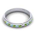 thumbnail image 3 of 0.30 Carat Unique Round Cut Peridot & Aquamarine Gemstone Engagement Eternity Band for Ladies 18K White Gold Size 4.5 by Diamond-Capitals, 3 of 8