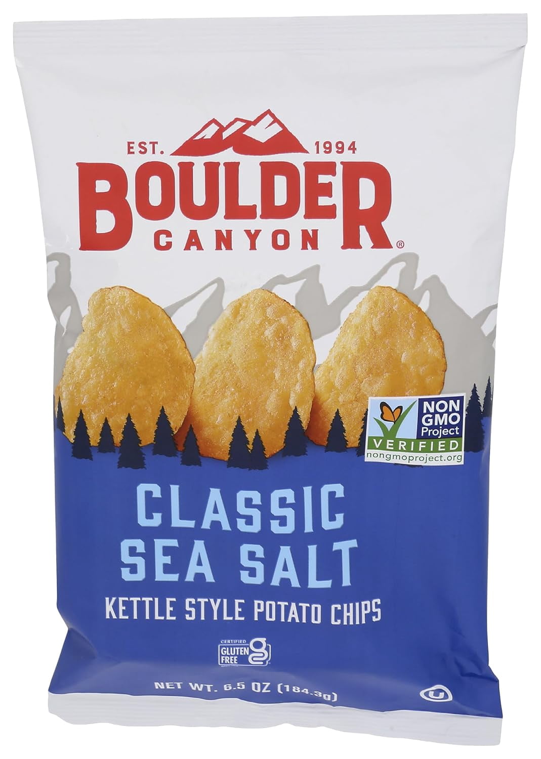 Boulder Canyon | Classic Sea Salt | Kettle Style Potato Chips| 1.5 Ounce | Pack of 12 Bundled by SUPERDEALS with Mystery Bonus Gift