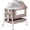 Khaki-New, variant on 4-in-1 Baby Bassinet & Bedside Sleeper for Babies, 7-Level Height Adjustable, Wheels with Storage Basket, Breathable Mesh,White