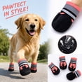 thumbnail image 7 of Dog Boots Waterproof Paw Protectors Non Slip Dog Shoes with Reflective Straps for Small Medium Dogs Outdoor Walking Rain Snow Daily Wear 4 Pack, 7 of 7