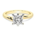 thumbnail image 4 of IGI Certified 4 Carat Princess Shape Lab Grown Diamond Engagement Ring | 14K Yellow Gold | Seraphina Twist Prongs Solitaire Diamond Ring | FG-VS1-VS2 Quality Friendly Diamonds, 4 of 6