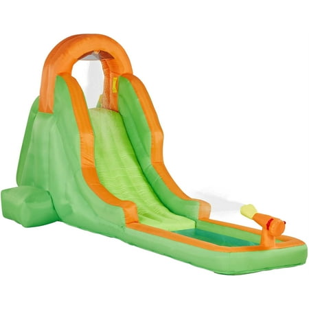 Sunny & Fun Inflatable Water Slide Park with Climbing Wall & Mini Pool