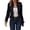Black, variant on Xinsrenus Women's Faux Suede Cropped Jacket Double Breasted Stand Collar Coat Fashion Vintage Blazer Jacket