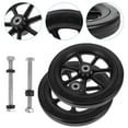 thumbnail image 1 of BESTYASH 2 Pcs Roues à Fonctionnement Fluide pour Fauteuil Roulant 17.5x17.5cm Design Universel, 1 of 5