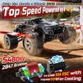 thumbnail image 3 of DEERC 8618 1/16 Fast Brushless RC Cars for Adults, Max 56mph, 2 3S Lipo Batteries Electric Off-Road Waterproof RC Truck,4X4 High Speed Remote Control Car, All Terrain RC Truggy for Boys, 3 of 8