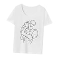 thumbnail image 2 of Camiseta de manga corta para mujer, camiseta suave con cuello redondo para oficina, mochilero y caminar M, 2 of 8
